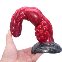 Load image into Gallery viewer, FAAK N5010 Aula 9.5" Alien Design Platinum Liquid Silicone Anal Plug Dildo