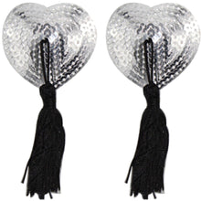 Load image into Gallery viewer, Nipple Tassels Burlesque REUSABLE Stick On Jewelry Sequin Breast Tits Pasties