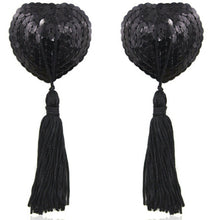 Load image into Gallery viewer, Nipple Tassels Burlesque REUSABLE Stick On Jewelry Sequin Breast Tits Pasties