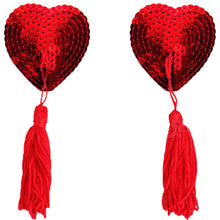 Load image into Gallery viewer, Nipple Tassels Burlesque REUSABLE Stick On Jewelry Sequin Breast Tits Pasties