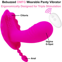 Load image into Gallery viewer, OMFG Wearable Panties Vibrator Remote Control Clitoral Stimulator USB Sex Toy