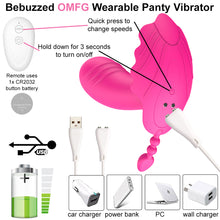 Load image into Gallery viewer, OMFG Wearable Panties Vibrator Remote Control Clitoral Stimulator USB Sex Toy