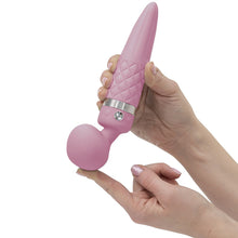 Load image into Gallery viewer, Pillow Talk Sultry Double Ended Rotating Shaft Vibrator Wand Massager Pink