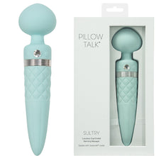 Load image into Gallery viewer, Pillow Talk Sultry Dual Ended Vibrator Warming Wand Teal