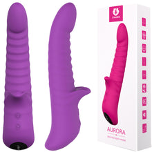 Load image into Gallery viewer, S-HANDE Aurora Rotating Rabbit G Spot Vibrator Rechargeable Purple