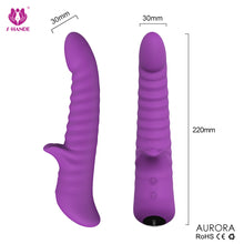 Load image into Gallery viewer, S-HANDE Aurora Rotating Rabbit G Spot Vibrator Rechargeable Purple