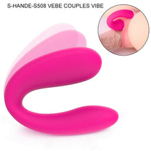 Load image into Gallery viewer, S-HANDE VEBE Couples C-Shape Vibrator G-Spot Wearable Clit Stimulator Pink