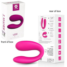 Load image into Gallery viewer, S-HANDE VEBE Couples C-Shape Vibrator G-Spot Wearable Clit Stimulator Pink
