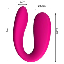 Load image into Gallery viewer, S-HANDE VEBE Couples C-Shape Vibrator G-Spot Wearable Clit Stimulator Pink