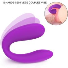 Load image into Gallery viewer, S-HANDE VEBE Couples C-Shape Vibrator G-Spot Wearable Clit Stimulator Purple