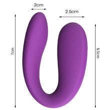 Load image into Gallery viewer, S-HANDE VEBE Couples C-Shape Vibrator G-Spot Wearable Clit Stimulator Purple