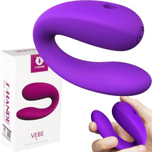Load image into Gallery viewer, S-HANDE VEBE Couples C-Shape Vibrator G-Spot Wearable Clit Stimulator Purple