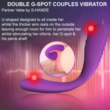 Load image into Gallery viewer, S-HANDE VEBE Couples C-Shape Vibrator G-Spot Wearable Clit Stimulator Purple
