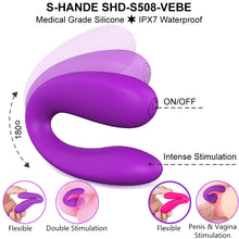 Load image into Gallery viewer, S-HANDE VEBE Couples C-Shape Vibrator G-Spot Wearable Clit Stimulator Pink
