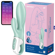 Load image into Gallery viewer, Satisfyer 8" Air Pump Bunny 5+ Inflatable G Spot Clitoral APP Vibrator Sex Toy