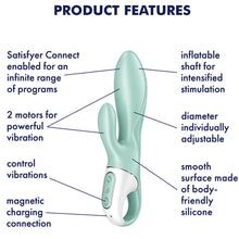 Load image into Gallery viewer, Satisfyer 8" Air Pump Bunny 5+ Inflatable G Spot Clitoral APP Vibrator Sex Toy