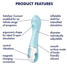 Load image into Gallery viewer, Satisfyer 8" Air Pump Vibrator 5+ Inflatable G Spot Anal USB APP Control Sex Toy