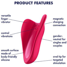 Load image into Gallery viewer, Satisfyer High Fly Finger Vibrator USB Clitoral Nipple Stimulator Unisex Sex Toy