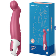 Load image into Gallery viewer, Satisfyer Petting Hippo Vibrator 8.9" Dildo Prostate Anal Rechargeable Sex Toy