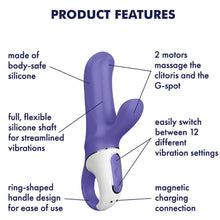 Load image into Gallery viewer, Satisfyer Magic Bunny G Spot Rabbit Vibrator Clitoral Stimulator USB Sex Toy