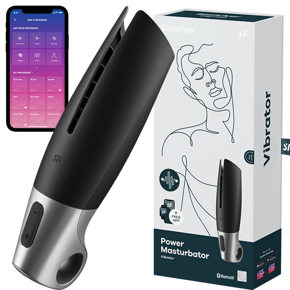 AUTO Satisfyer Power Masturbator APP Vibrating Male Pocket Pussy Adult