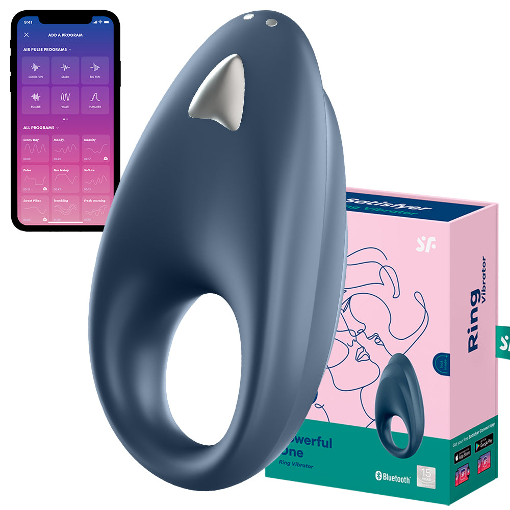 Satisfyer Powerful One Cock Ring APP Control WiFi Couples Penis USB Vi Satisfyer Powerful One Cock Ring APP Control WiFi Couples Penis USB Vi