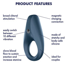 Load image into Gallery viewer, Satisfyer Rocket Cock Ring Vibrating Couples Penis Delay Ejaculation Aid USB