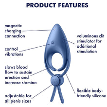 Load image into Gallery viewer, Satisfyer Sniper Vibrating Cock Ring Adjustable USB Couples Stamina Aid Sex Toy