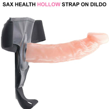 Load image into Gallery viewer, SAX 8" 10" Hollow Strap On Dildo Harness Set Unisex Dong Couples Sex Toy