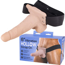 Load image into Gallery viewer, 6" Vibrating Hollow Strap On - LOVEBEE