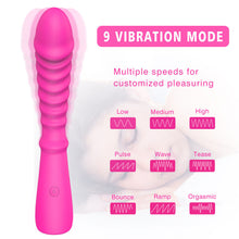 Load image into Gallery viewer, S-Hande TOPI Luxury G-Spot Vibrator Ribbed Rechargeable Vibrating Dildo Sex Toy