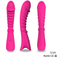 Load image into Gallery viewer, S-Hande TOPI Luxury G-Spot Vibrator Ribbed Rechargeable Vibrating Dildo Sex Toy