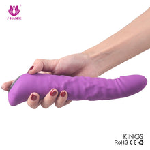 Load image into Gallery viewer, Kings Veined Rotating G Spot Vibrator Realistic Silicone Dildo Rechargeable