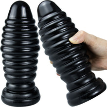 Load image into Gallery viewer, BeBuZZed Spiralboy Anal Butt Plug Suction Cup Black