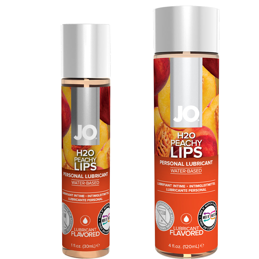 System JO H2O Flavored Peachy Lips Personal Lubricant Oral Sex Lube