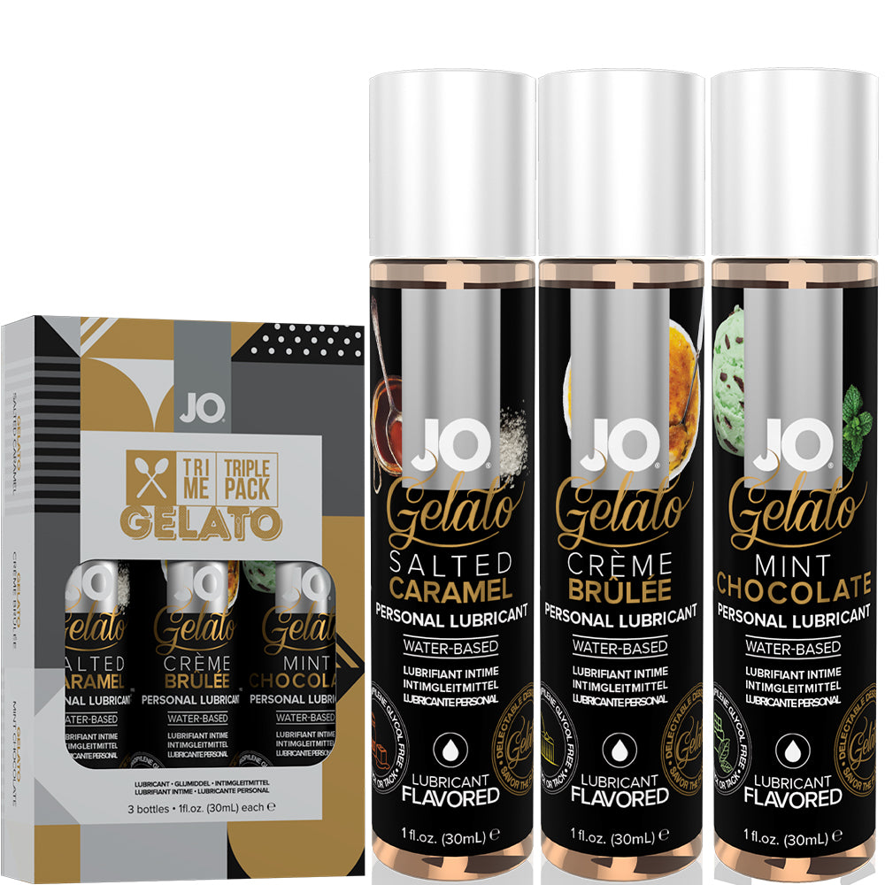 System JO Tri Me Gelato H2O Lubricant Oral Sex Flavoured Lube System JO Tri Me Gelato H2O Lubricant Oral Sex Flavoured Lube