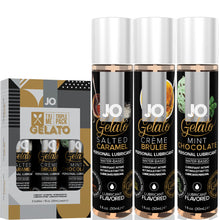 Load image into Gallery viewer, System JO Tri Me Gelato H2O Personal Lubricant Oral Sex Flavoured Lube 3-Pack