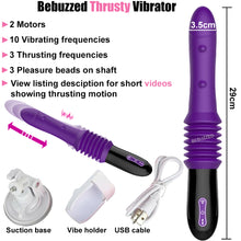 Load image into Gallery viewer, Brutus 11.4" Thrusting Rotating USB Vibrator Large Telescopic Sex Machine