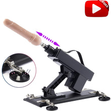 Load image into Gallery viewer, Automatic THRUSTING Sex Machine Telescopic 3XLR Dildo Vibrator 8x Attachments