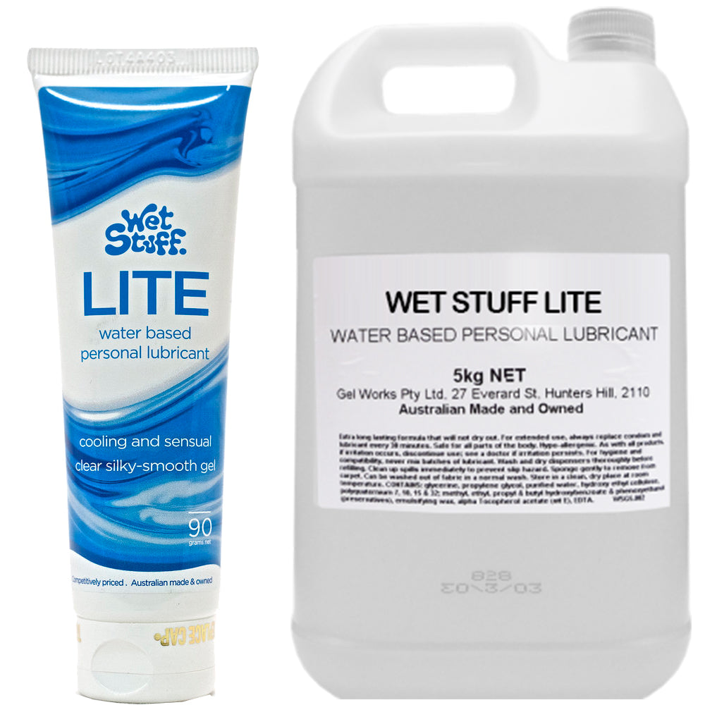 Wet Stuff Lite Personal Lubricant 90g 5kg Water Based Sex Lube Wet Stuff Lite Personal Lubricant 90g 5kg Water Based Sex Lube
