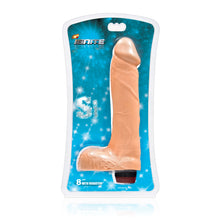 Load image into Gallery viewer, Cock w/ Balls w/ Vibration 8in Vanilla