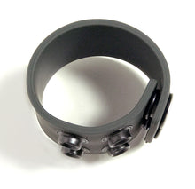 Load image into Gallery viewer, Boneyard 1.5in Silicone Ball Strap - 3 Snap - Black