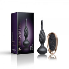 Load image into Gallery viewer, Petite Sensation Discover Butt Plug w Remote Black