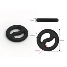 Load image into Gallery viewer, Brutus Yin Yang Silicone Cock and Ball Duo Ring