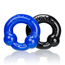 Load image into Gallery viewer, Ultraballs 2 Pack Cockring Black And Police Blue