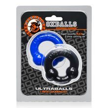 Load image into Gallery viewer, Ultraballs 2 Pack Cockring Black And Police Blue