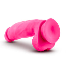 Load image into Gallery viewer, Neo Elite 7" Silicone Dual Density Cock Balls Dildo Neon Blue Pink Sex Toy