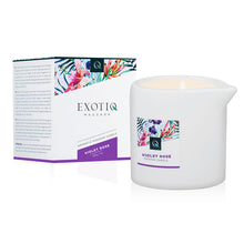 Load image into Gallery viewer, Exotiq Massage Candle Violet Rose 200g
