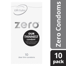 Load image into Gallery viewer, LifeStyles Zero Male Condoms 10 pack
