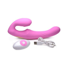 Load image into Gallery viewer, 15X U-Pulse Strapless Strap-On w Remote Pink
